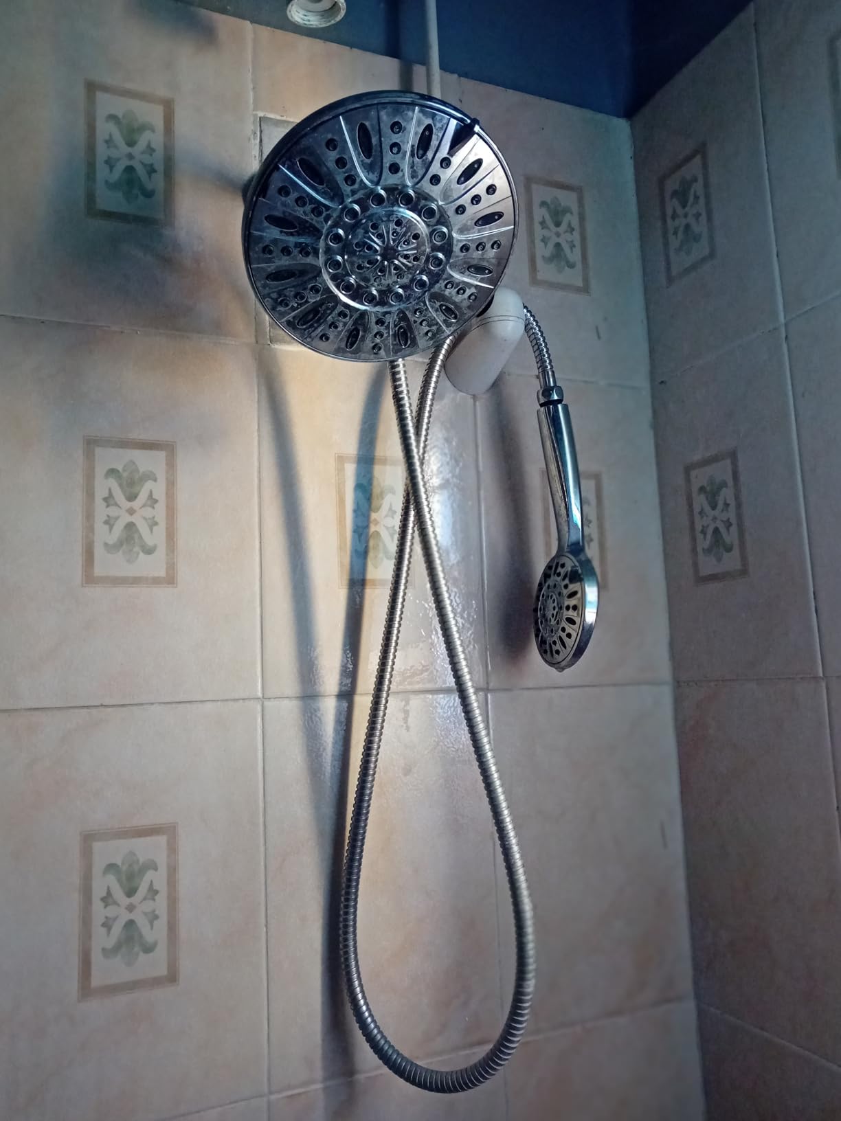 AquaDance 7 Inch Premium High Pressure 3-Way Rainfall Combo for The Best of Both Worlds - Enjoy Luxurious Rain Showerhead and 6-Setting Hand Held Shower Separately or Together - Chrome Finish - 3328 customer photo 2