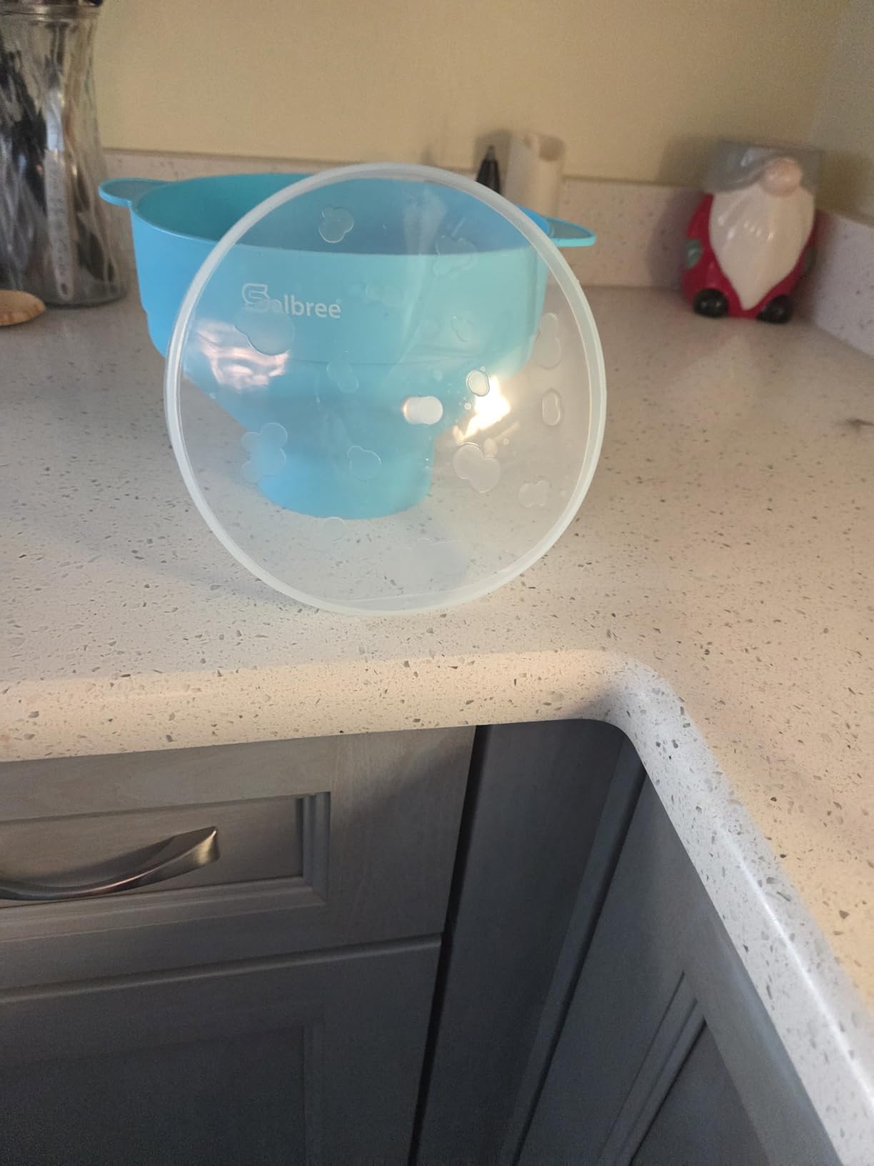 The Original Salbree Microwave Popcorn Popper Machine, Silicone Popcorn Maker, Collapsible Microwavable Bowl - Hot Air Popper - No Oil Required - The Most Colors Available (Turquoise) customer photo 2