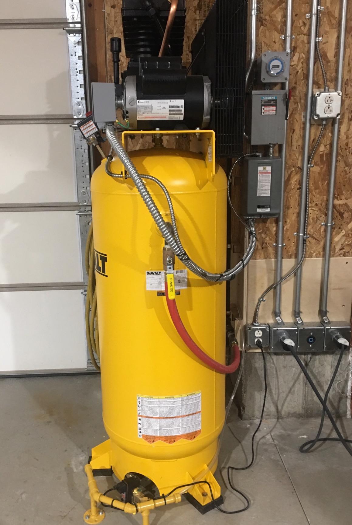 DEWALT 60 Gallon Stationary Vertical Air Compressor, 5 HP, OIL Lube, 230 Volt, 65 dB customer photo 1