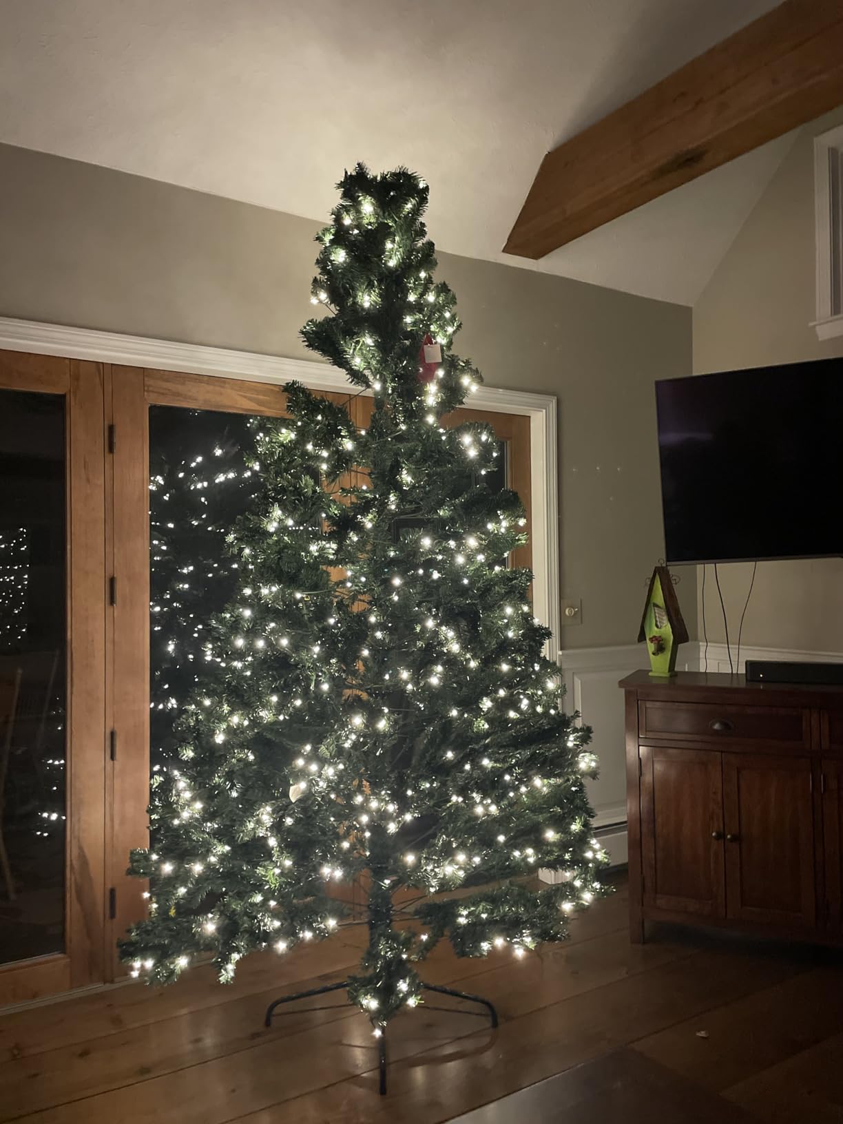 Best Choice Products Artificial Christmas Tree, 7.5ft Premium Pre-Lit Realistic Spruce Holiday Decor w/Dense Branches, Metal Base - Green Spruce customer photo 2