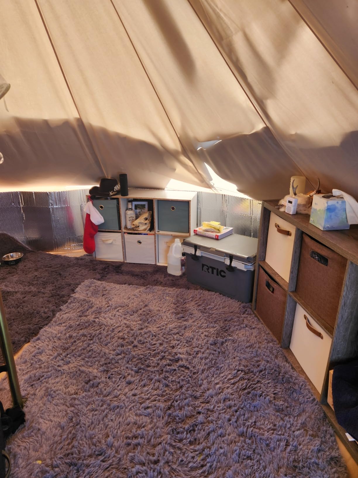 DANCHEL OUTDOOR B5PRO 4 Season Canvas Tent with Stove Jack Camping, Waterproof Bell Tent with AC Port Yurt All Year Living, Luxury Glamping for 4/6/8 Person Hunting Party, 13ft/16.4ft/20ft customer photo 2