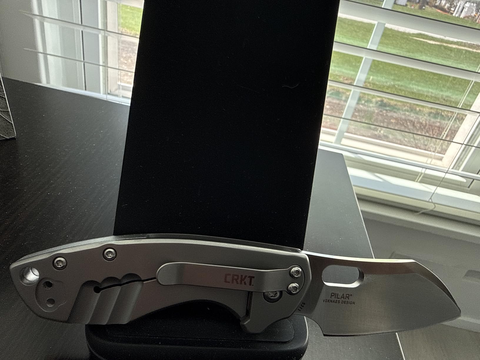 CRKT Pilar EDC Folding Pocket Knife: Compact Everyday Carry, Satin Blade with Finger Choil, Thumb Slot Open, Frame Lock Stainless Handle, Reversible Pocket Clip 5311 customer photo 2