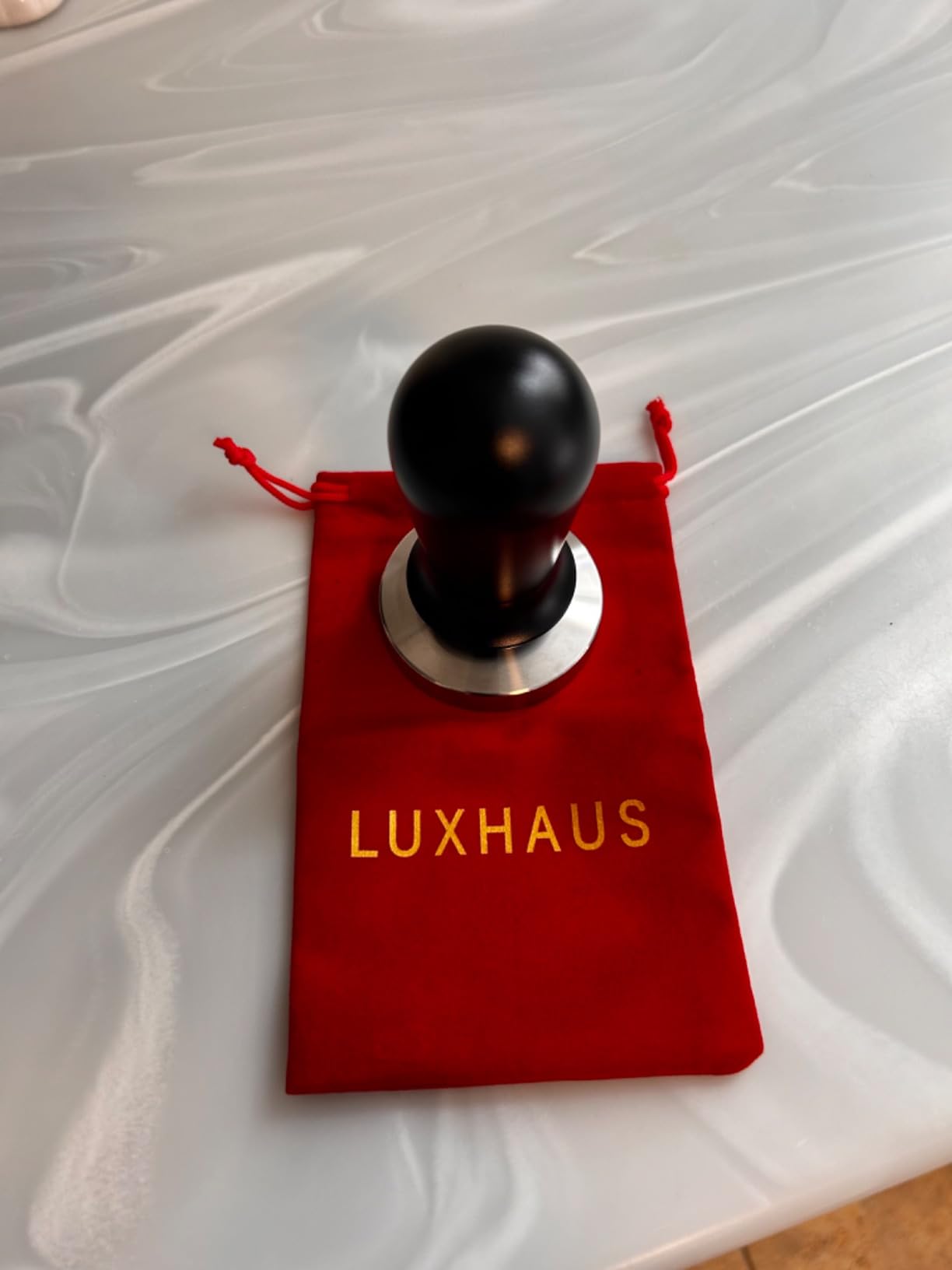 LuxHaus 51mm Calibrated Coffee Tamper for Espresso Machine with Spring Loaded 100% Flat Stainless Steel Base customer photo 2