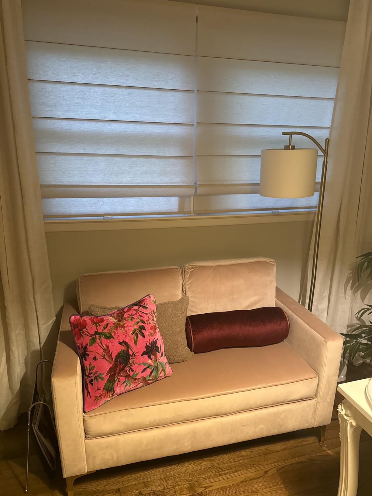 H.VERSAILTEX Natural Linen Sheer Curtains Flax Linen Blended Curtain Panels Living Room, Nickel Grommet Semitransparent Semi-Sheer Soft Privacy Drapes, Natural, 84 inches Long 2 Panels customer photo 1