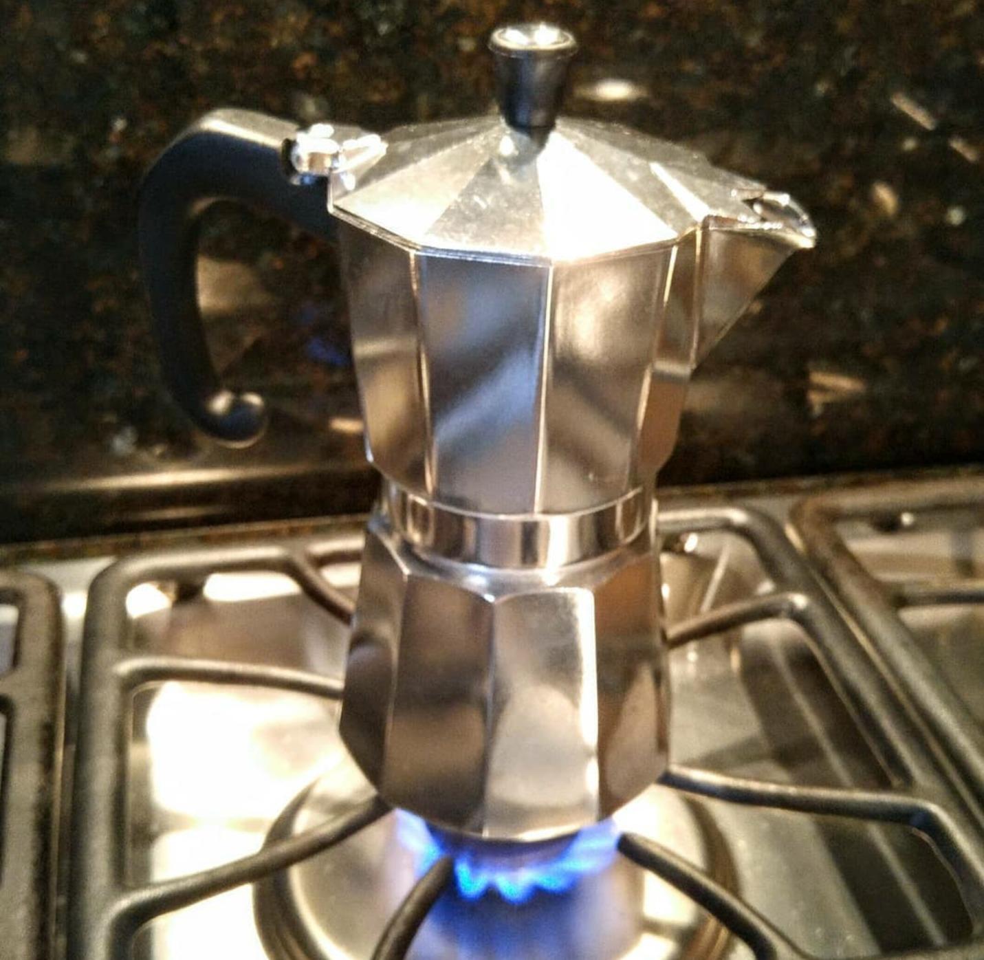 Bellemain Stovetop Espresso Maker | Italian Moka Pot Espresso Maker, Classic Aluminum Design, 6-Cup, Silver customer photo 2