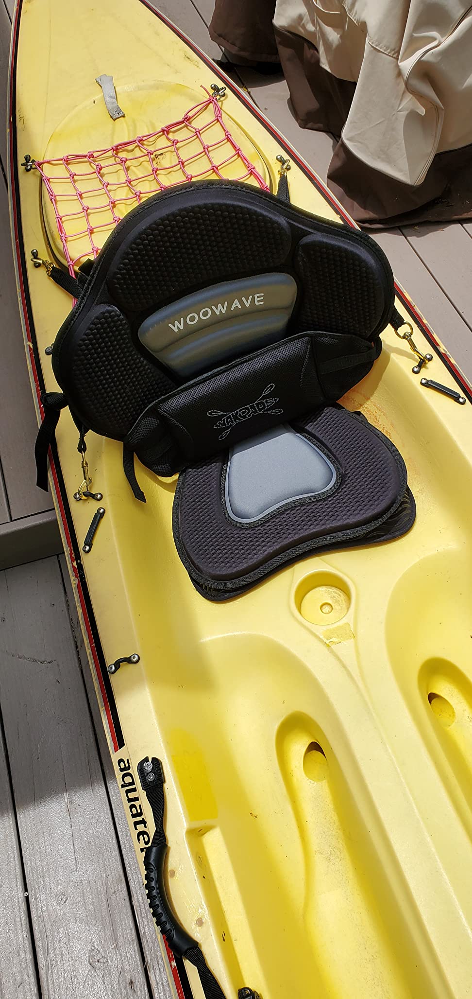 High Back Cushioned Seat Pad, Gel Seat Pad for Kayaks, Portable Seat Cushion for Outdoor Watersports and Recreation - Cascade Creek (High Back) customer photo 2