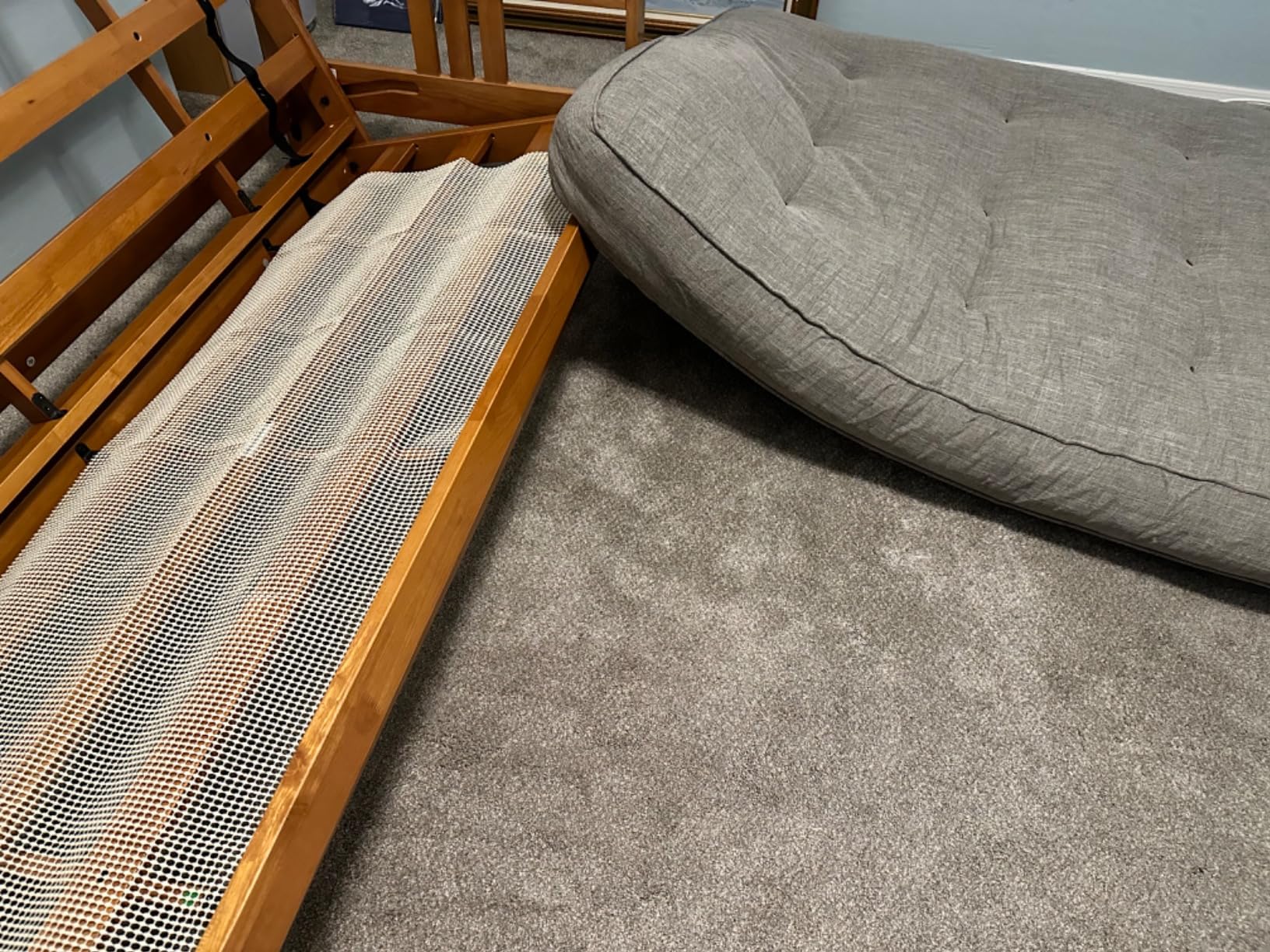 Kodiak Furniture Monterey Futon Set with Barbados Finish, Full, Linen Charcoal customer photo 1