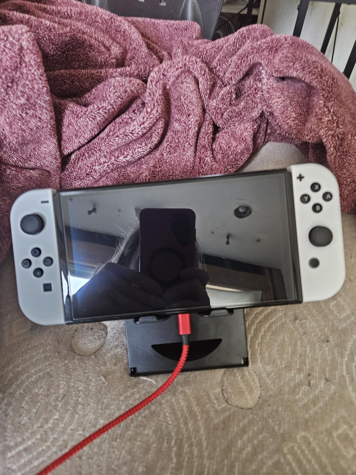 ADZ Switch Stand, Adjustable Playstand Compatible with Nintendo Switch Console, Portable Compact Play Stand Mount with 6 Height Settings customer photo 1