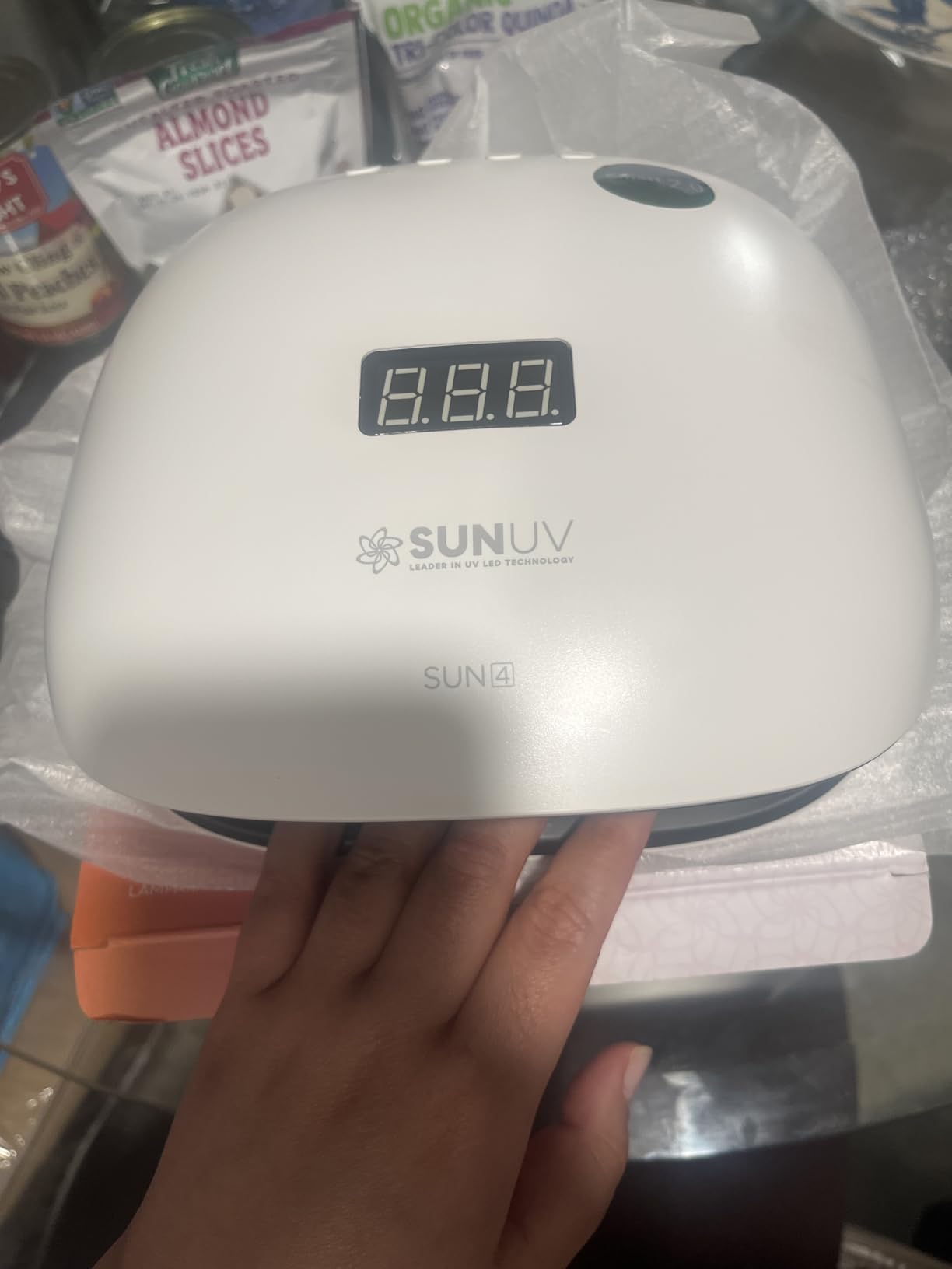 SUNUV UV LED Nail Lamp, UV Light for Nails Compatible with All Gel Polish, 36 LEDs with 4 Timer Settings, LCD Display for Home Salon SUN4 Black customer photo 1