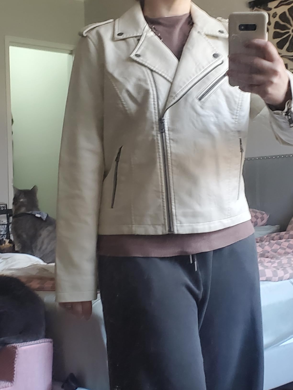 Women's The Classic Faux Leather Moto Jacket (Regular & Plus Size) customer photo 1