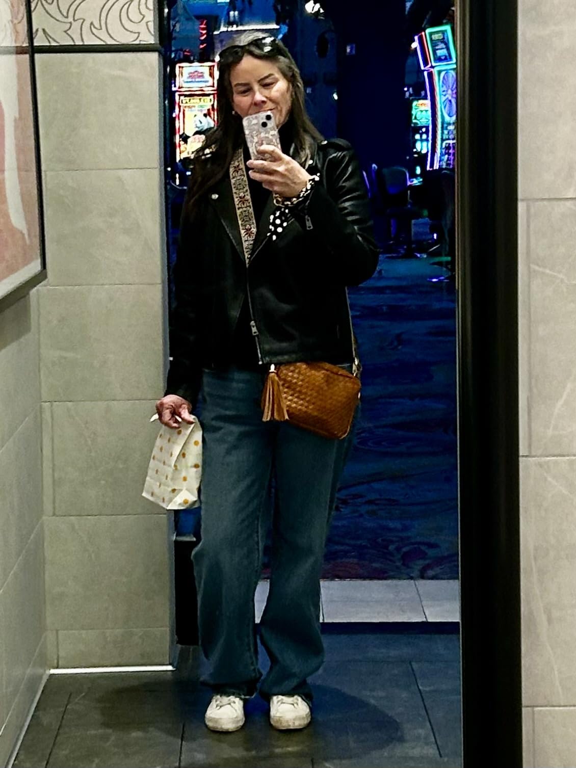 Women's The Classic Faux Leather Moto Jacket (Regular & Plus Size) customer photo 2