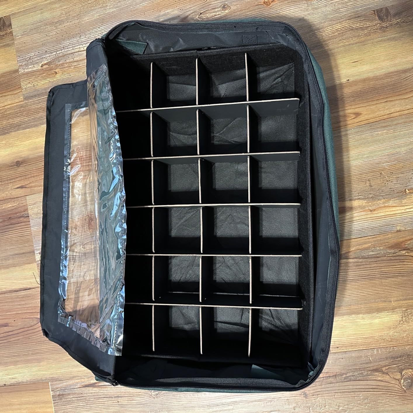 Ornament Storage Box - Zippered Organizer with 48 Individual Compartments and Dividers for Christmas Bulbs and Decorations by Tiny Tim Totes (Green) customer photo 1