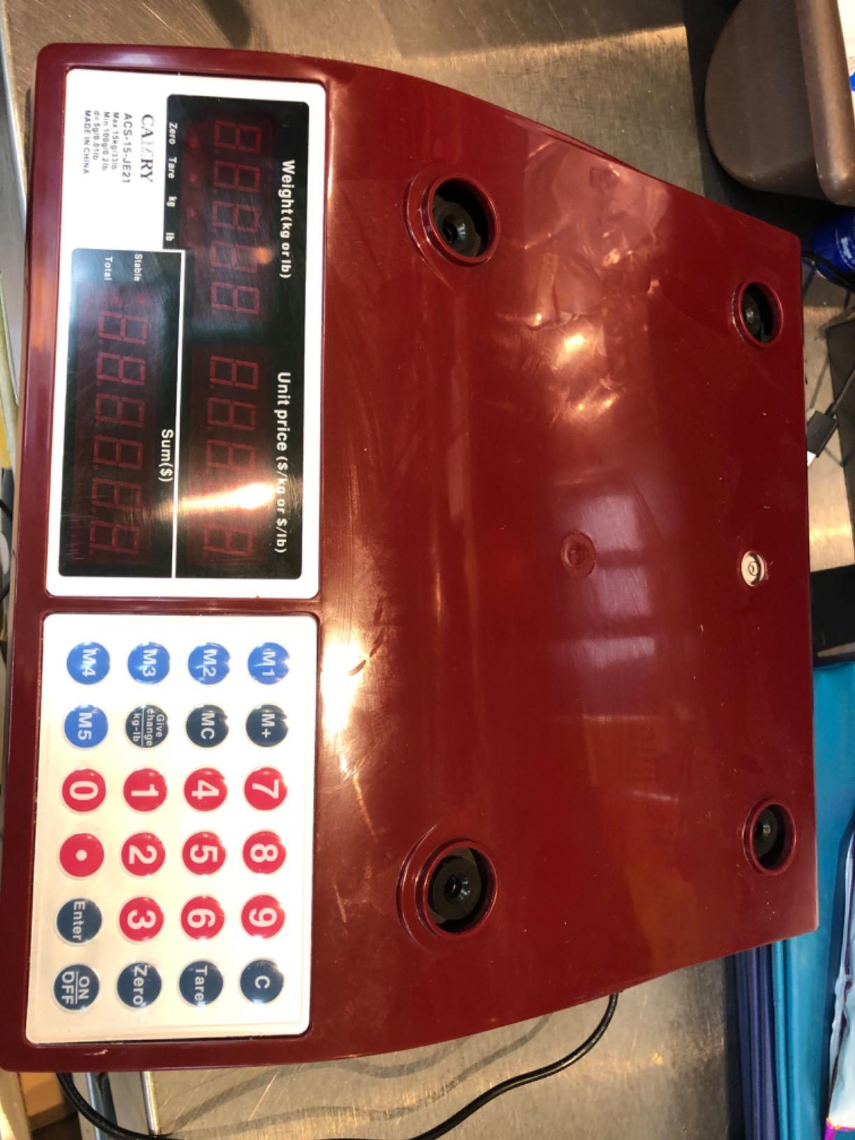 CAMRY Price Computing Scale Commercial Food Scale 66lb / 30kg Fruit Meat Produce, Dual Bright LED Display Stainless Steel Platform, for Deli Farmers Markets Restaurant customer photo 2