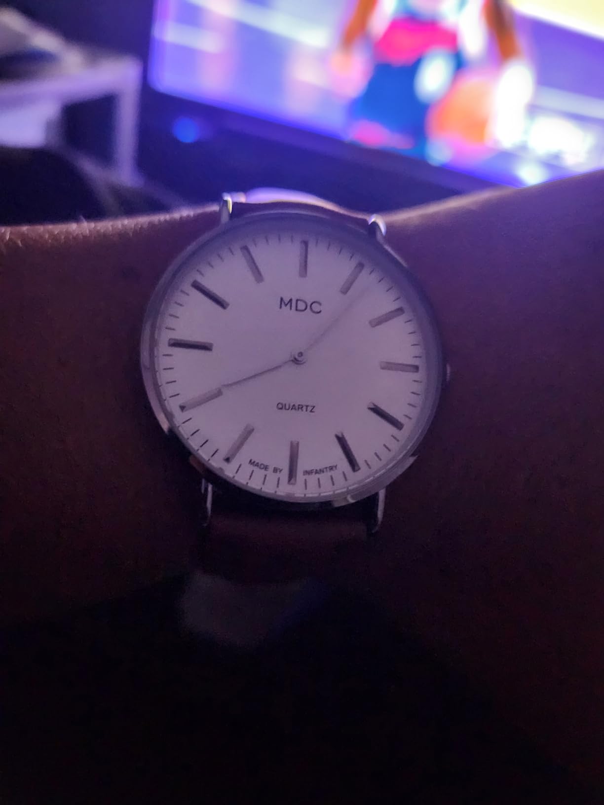 MDC Mens Minimalist Watch - 6.5mm Ultra Thin Business Casual Wrist Watches for Men, Big Face Analog Quartz Watch with Brown Leather Band customer photo 1
