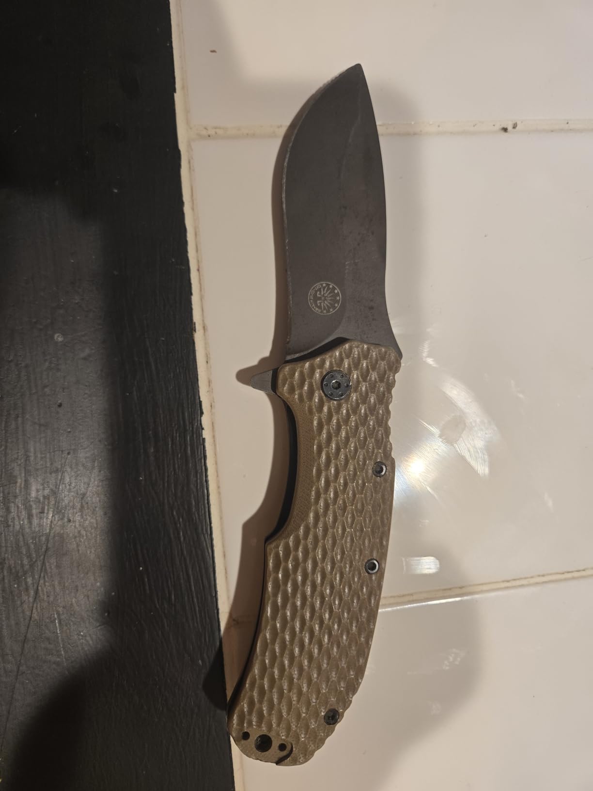 Off-Grid Knives Rapid Fire Coyote, Large Assisted EDC, Hard Use Construction, Camping and Survival, Cryogenic D2 Blade Steel, Titanium Nitride Coating with G10 Scales, Deep Pocket Carry customer photo 1