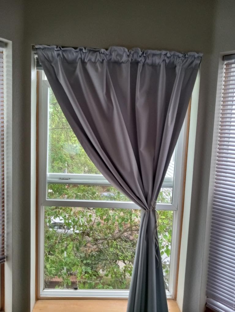 H.VERSAILTEX Linen 100% Blackout Curtains for Bedroom Full Light Blocking Curtains, Textured Window Curtain for Living Room 84 inch Grommet, Energy Efficient Curtains White Liner(2 Panels, Natural) customer photo 1