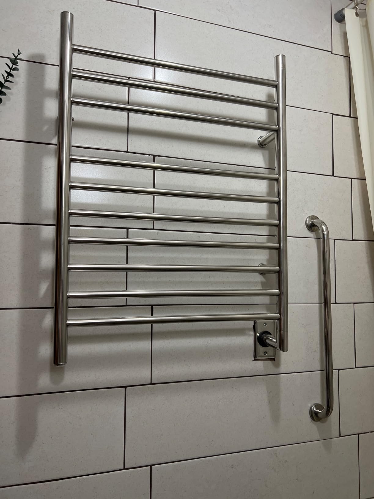 HEATGENE Towel Warmer Wall-Mounted Hardwired Heated Towel Rack Hot Towel Bar, Brushed customer photo 1