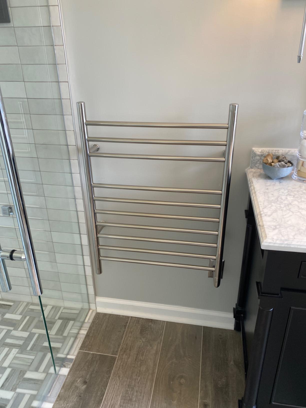 HEATGENE Towel Warmer Wall-Mounted Hardwired Heated Towel Rack Hot Towel Bar, Brushed customer photo 2
