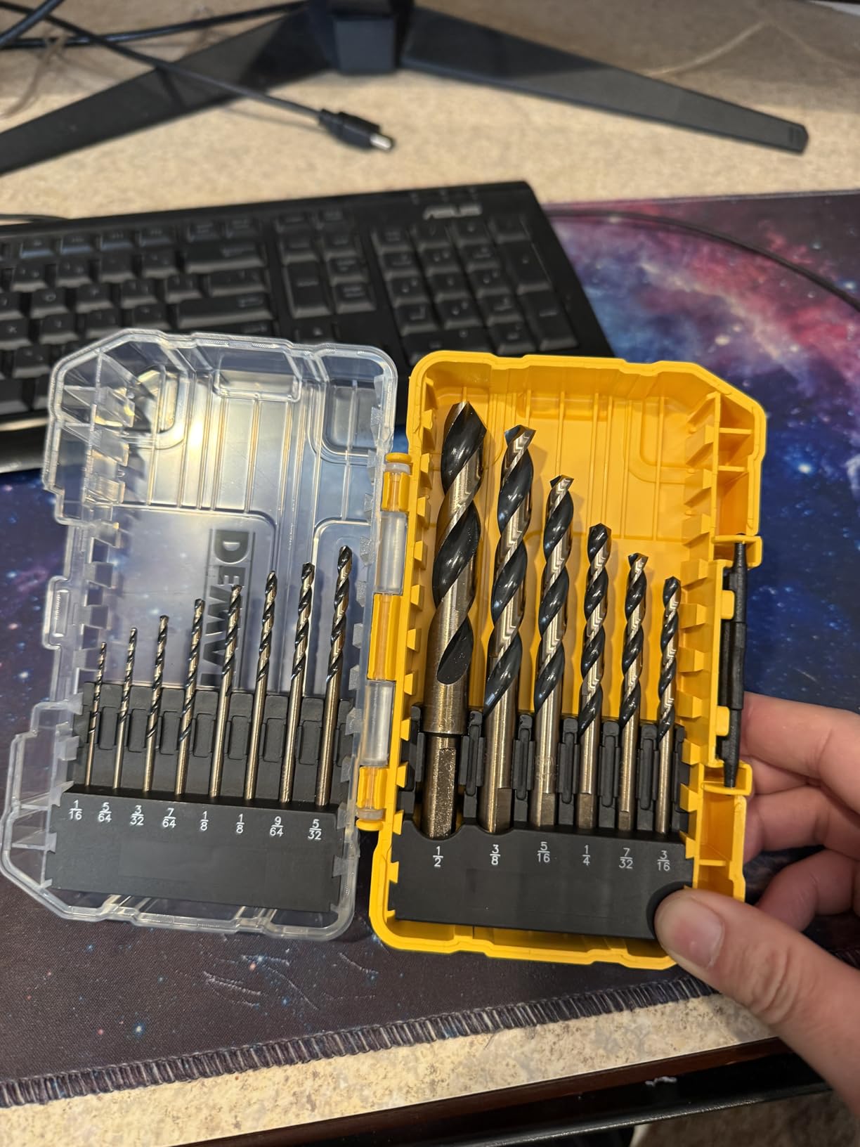 DEWALT Drill Bit Set, 3-Flats Shank,14-Piece, 135 Degree Split Point, for Plastic, Wood and Metal (DWA1184) customer photo 1