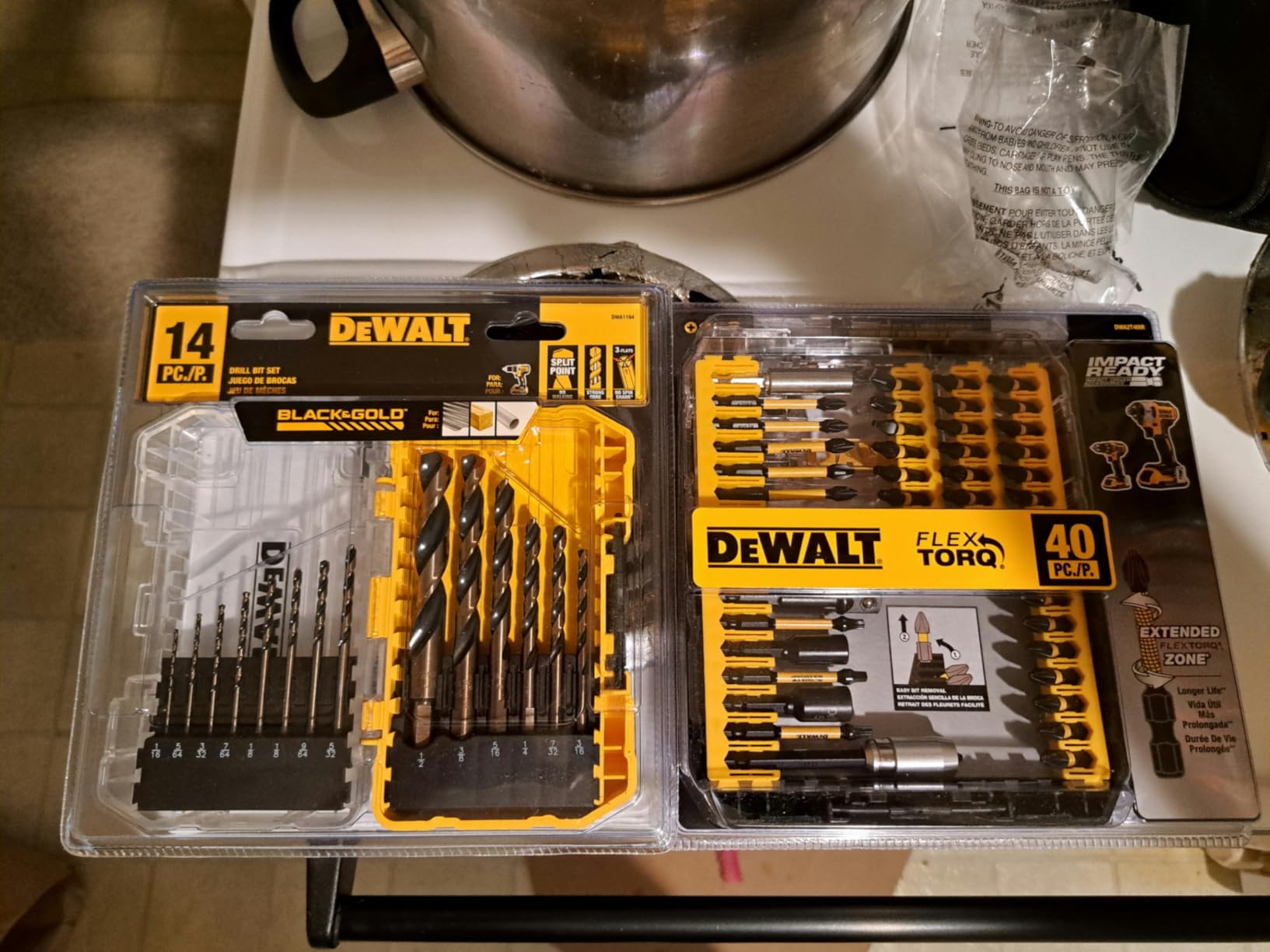 DEWALT Drill Bit Set, 3-Flats Shank,14-Piece, 135 Degree Split Point, for Plastic, Wood and Metal (DWA1184) customer photo 2
