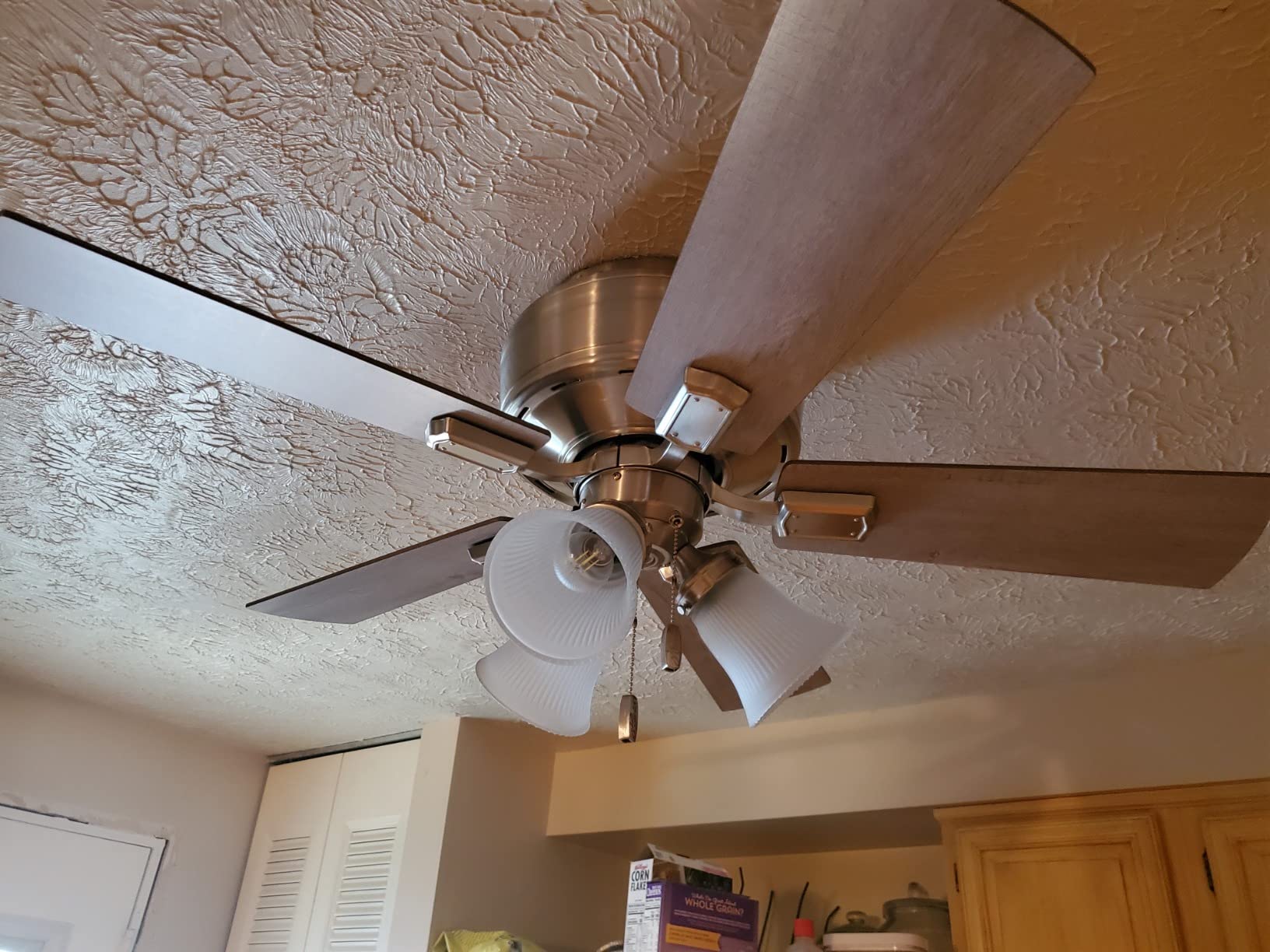 Hunter 52 inch Indoor Ceiling Fan with LED Lights and Pull Chain - Low Profile Flush Mount Bronze Ceiling Fan, 5 Blades, For Bedroom, Living Room, or Kitchen, Quiet - Crestfield 54208, Noble Bronze customer photo 1