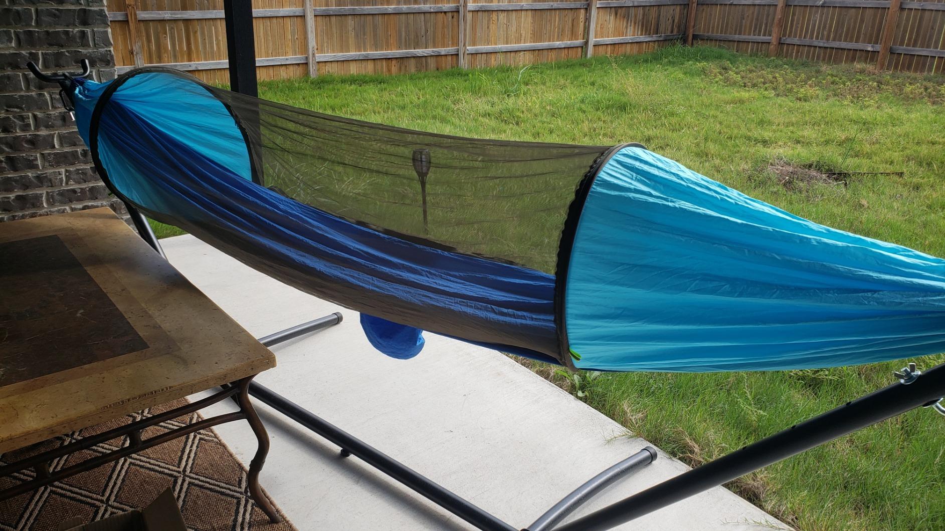 G4Free Camping Hammock with Mosquito Net and Rain Fly- 2 Person Portable Hammock with Bug Net and Tent Tarp customer photo 2