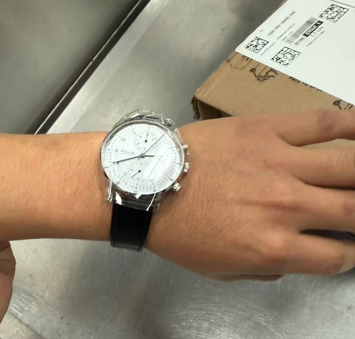 Men's Watches Bauhaus Automatic Watch Stainless Steel Mechanical Watch Wristwatch Casual Dress Watches for Men with Leather Bands Date - FM121 customer photo 2