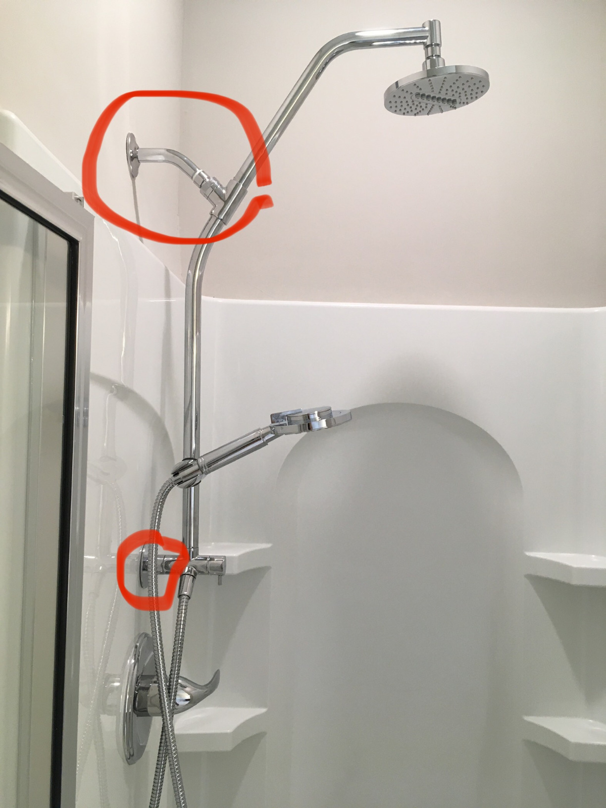 BRIGHT SHOWERS Rain Shower Head with Handheld Combo, Dual Shower System with Slide Bar, Rain Shower System, Adjustable Height, Brass Slide Bar & Diverter, 60 Inch Stainless Steel Hose, Brushed Nickel customer photo 1