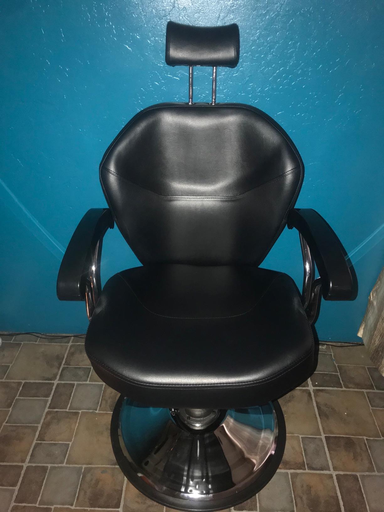 Artist hand Barber Chair for Barbershop Hydraulic Reclining Salon Chair for Hair Stylist - 360 Swivel, 20 Inch Wide Seat, Tattoo & Beauty Spa Equipment, Black PU Leather customer photo 1