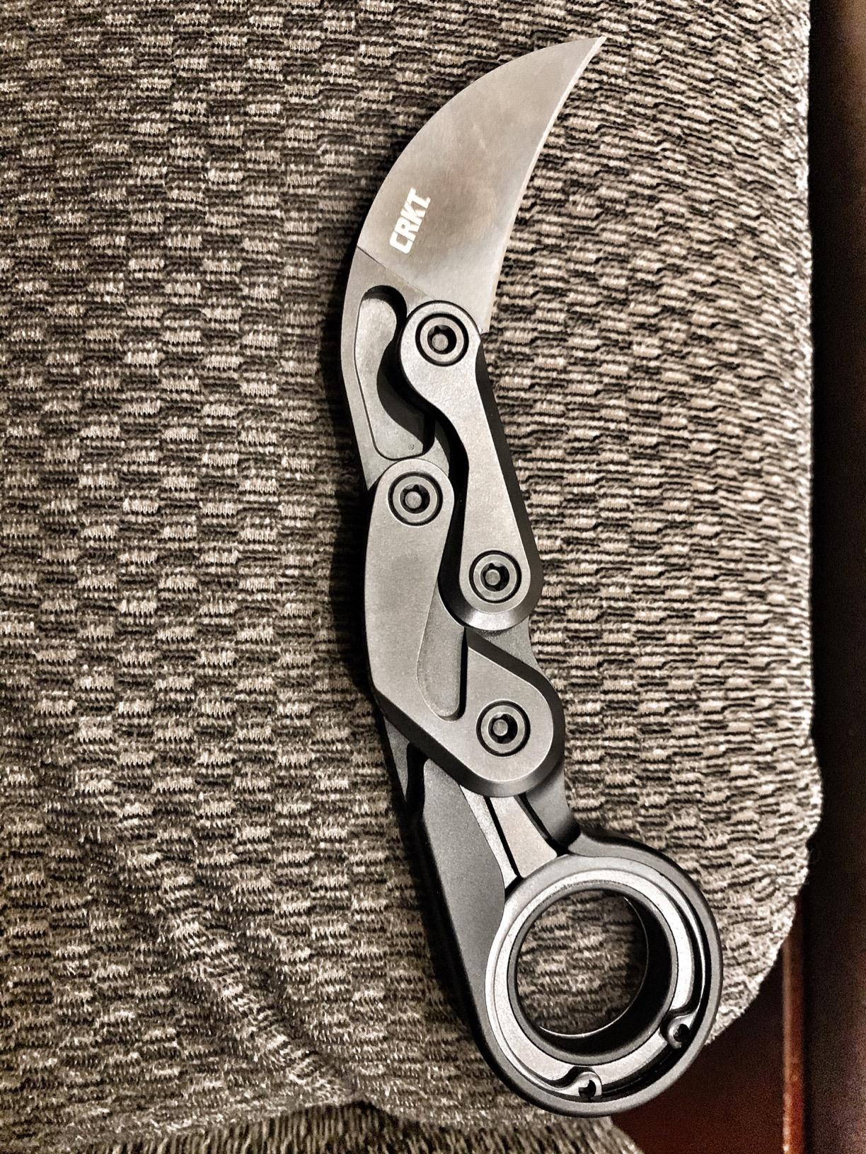 CRKT Provoke Folding Knife with Kinematic: Morphing Karambit, D2 Plain Edge Blade, Aluminum Handle, Pocket Clip, 4040 customer photo 2