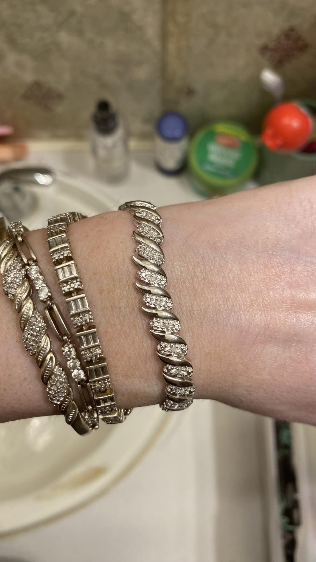 NATIALA DRAKE 1/4 Cttw Wave Link Diamond Tennis Bracelet for Women in 925 Sterling Silver Color I-J/Clarity I2-I3 customer photo 1