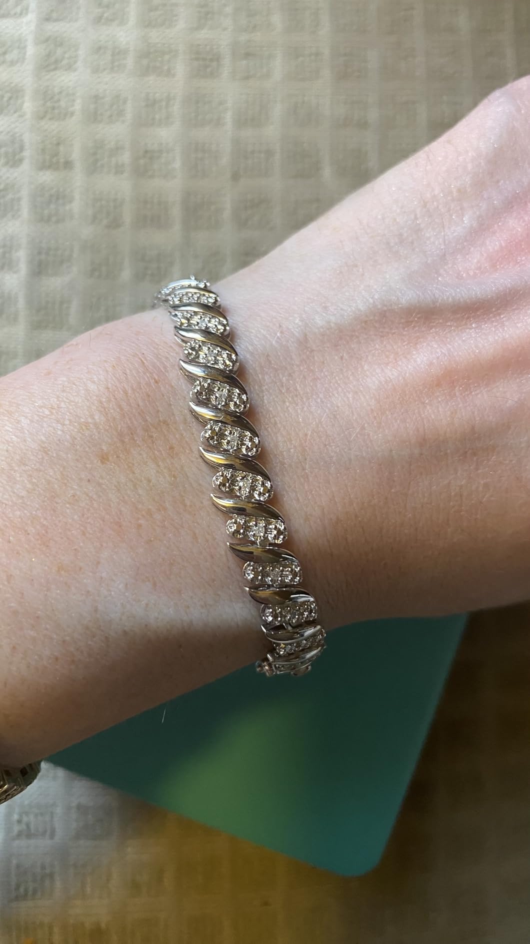 NATIALA DRAKE 1/4 Cttw Wave Link Diamond Tennis Bracelet for Women in 925 Sterling Silver Color I-J/Clarity I2-I3 customer photo 2