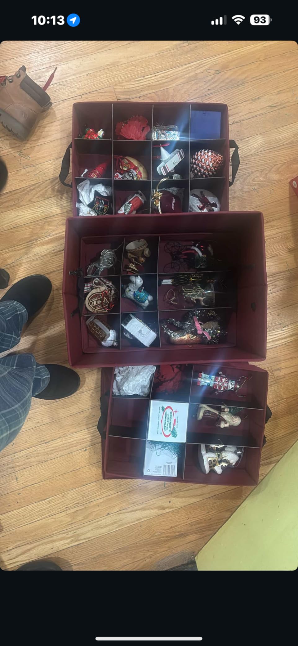 612 Vermont Christmas Ornament Storage Box with Adjustable Acid-Free Dividers, 4 Removable Trays with Handles, Holds 60-3 Inch Ornaments customer photo 2
