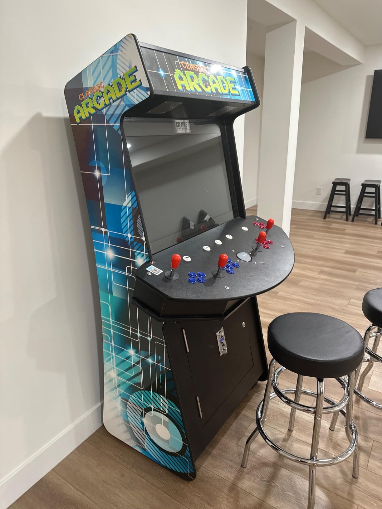 Creative Arcades Full Size Stand-Up Commercial Grade Arcade Machine | 4 Player | 3500 Games | 32