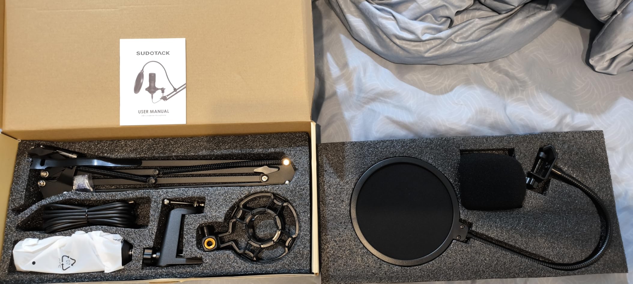 SUDOTACK USB Condenser Podcast Microphone for PC: Studio Microphone Kit with 192KHz/24bit Professional Sound Chipset Cardioid for Recording, Streaming, Gaming, Voice-Over, YouTube, Twitch (ST-800) customer photo 1