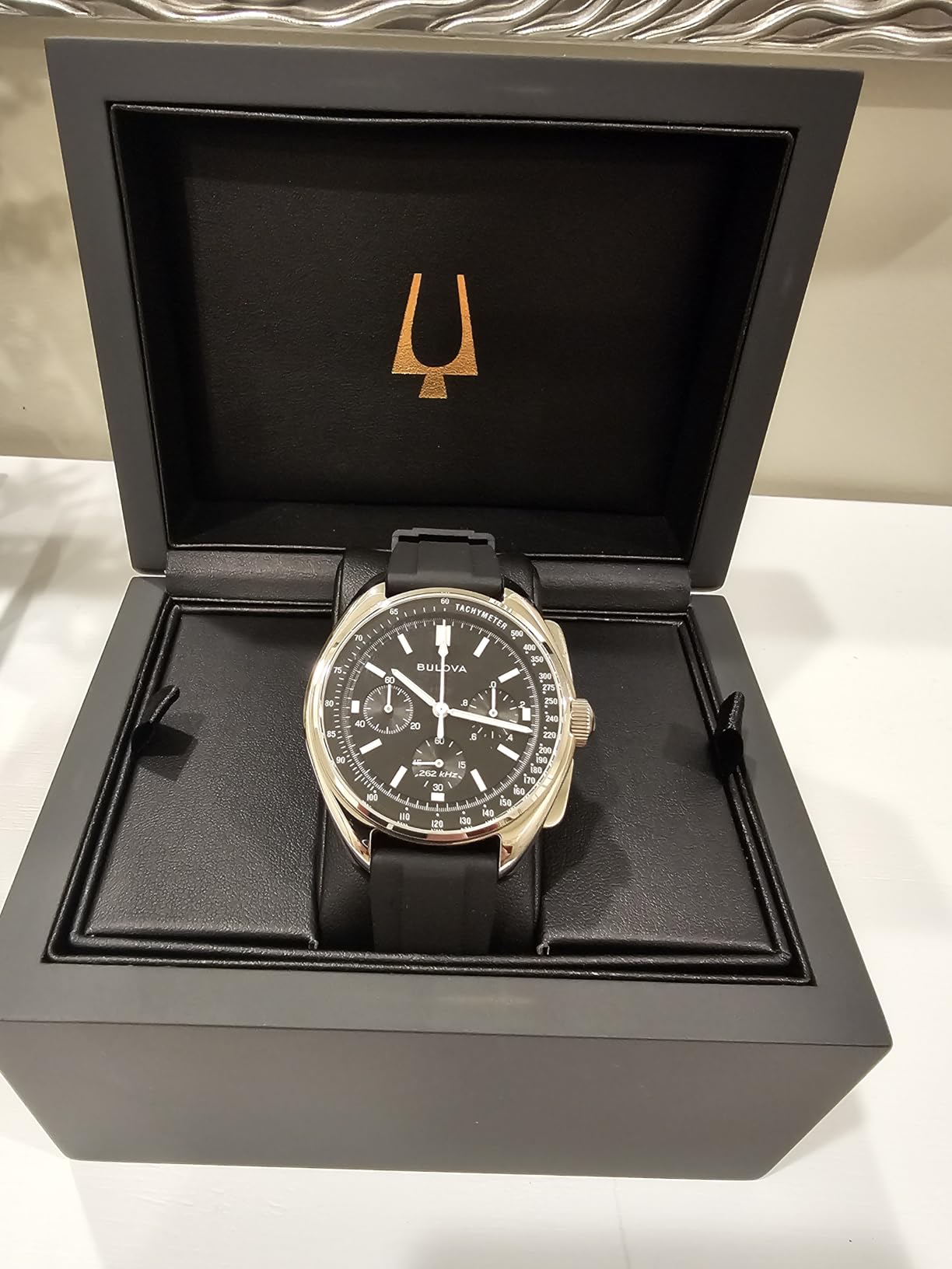 Bulova Men's Archive Series Lunar Pilot 6-Hand Chronograph High Performance Quartz Stainless Steel, Black NATO Strap and Sapphire Crystal Style: 96A225 customer photo 1