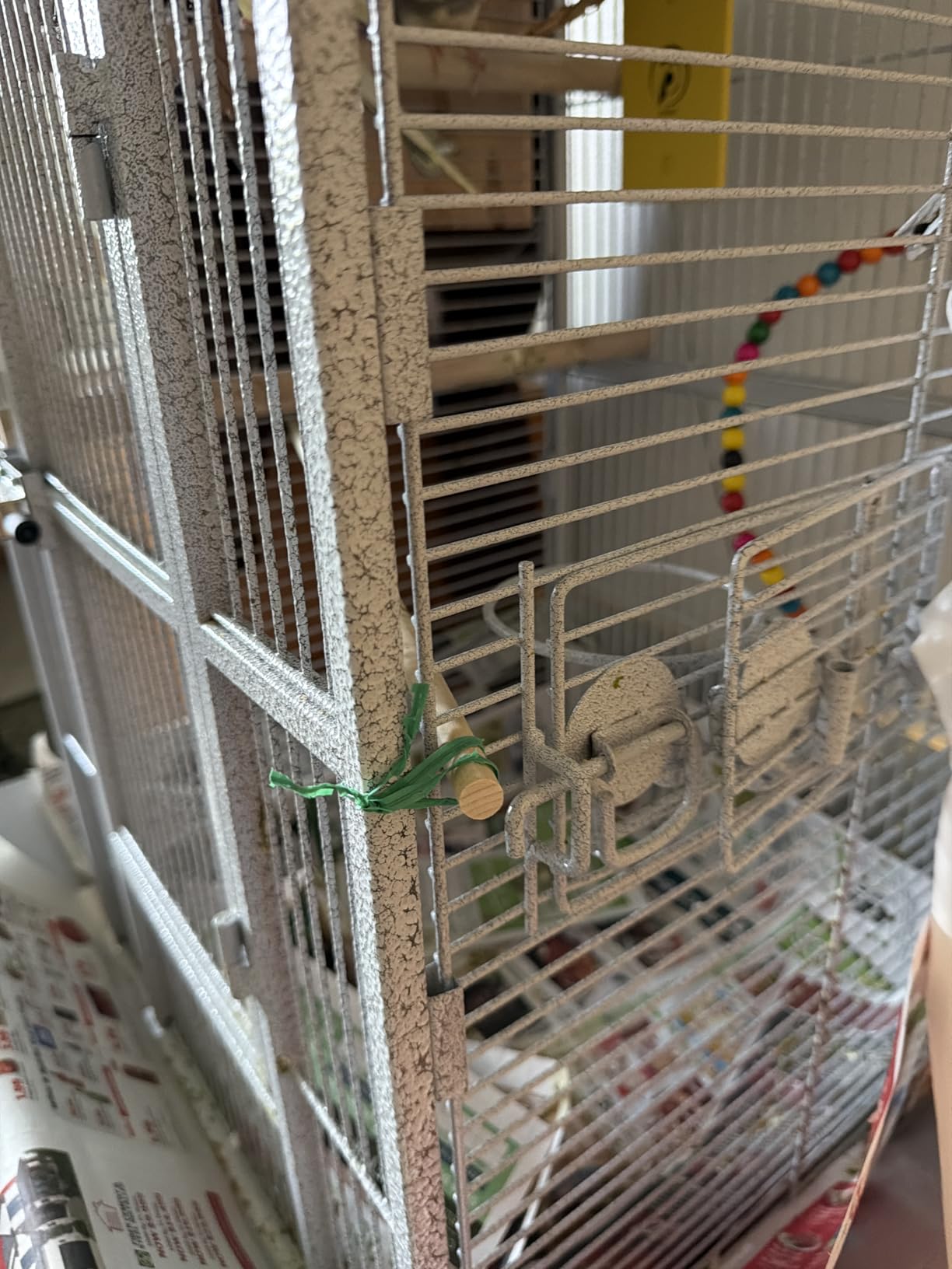 SUPER DEAL 68-inch Large Bird Cage with Rolling Stand African Grey Parrot Chinchilla Finch Cage Conure Cockatiel Cockatoo Pet House Wrought Iron Birdcage, Black customer photo 1
