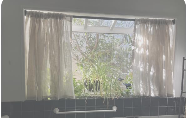 Solino Home Light Natural Linen Sheer Curtain 84 Inch - 100% Pure Linen European Flax Window Treatment Panel 52 x 84 Inch - Light Filtering Rod Pocket Curtain for Living Room, Bedroom - 1 Panel customer photo 1