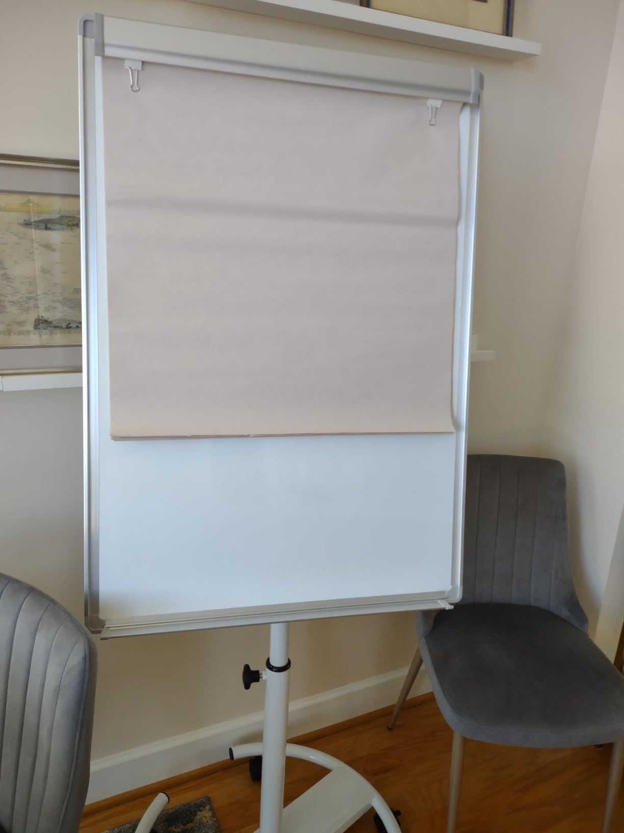 Mobile Whiteboard - 36 x 24 inches Portable Magnetic Dry Erase Board, 3' x 2' Stand Easel White Board Dry Erase Easel Standing Board with Flipchart Hooks customer photo 2
