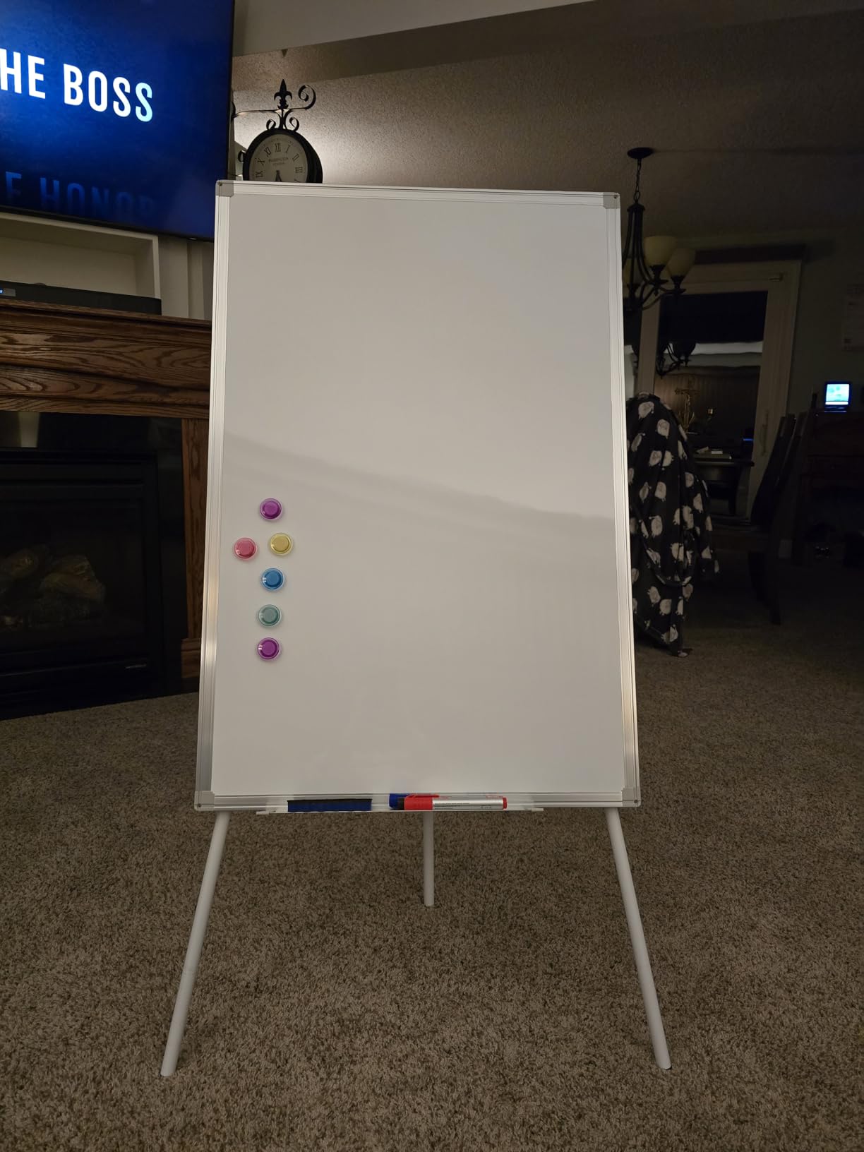 Easel Whiteboard - Magnetic Portable Dry Erase 36 x 24 Tripod Height Adjustable, 3' x 2' Flipchart Easel Stand White Board for Office or Teaching at Home & Classroom (36x24 White) customer photo 2