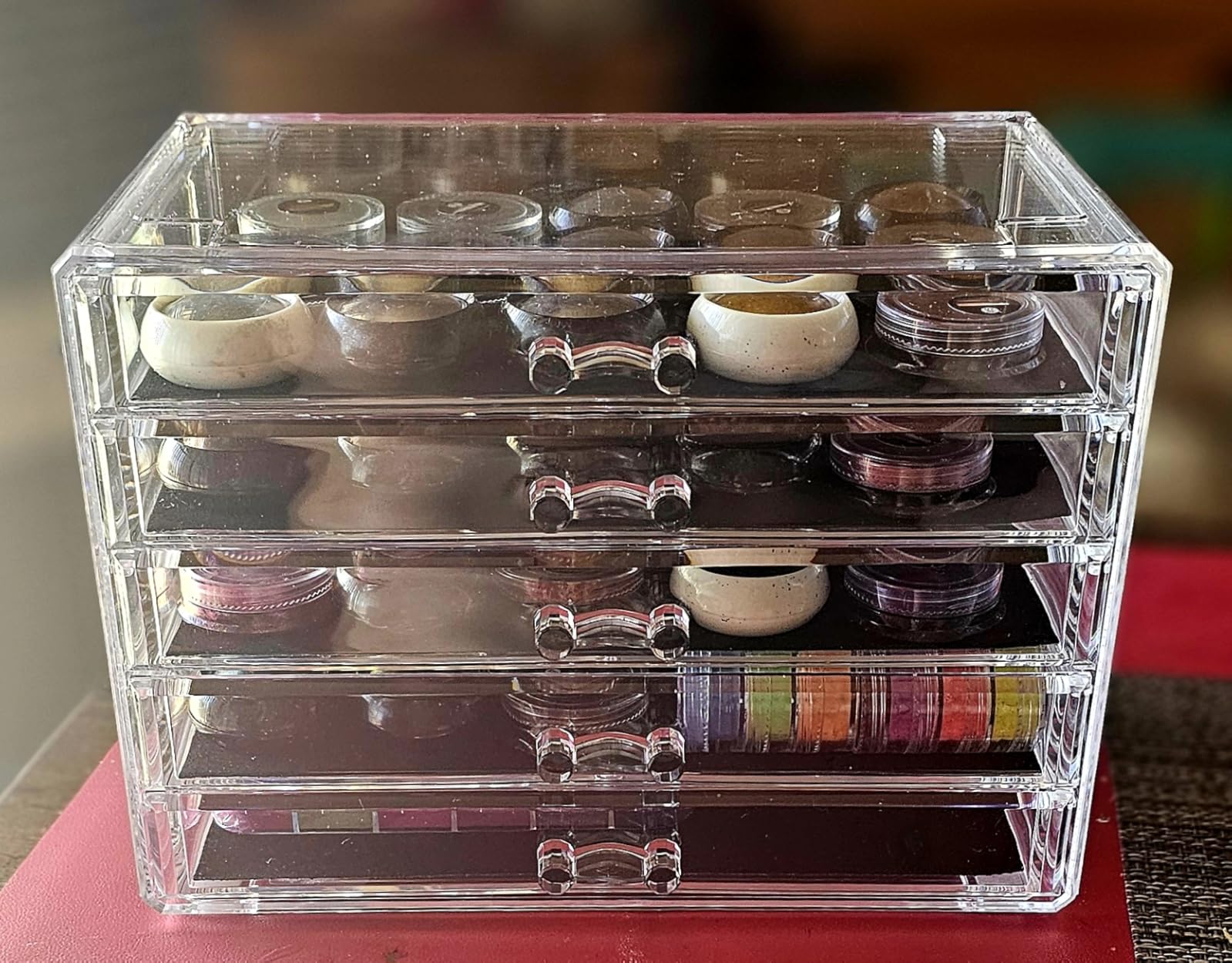 BINO THE MANHATTAN SERIES Acrylic Makeup Drawer Organizer - 5 Drawers | Clear Beauty Organizers and Storage | Cosmetic & Makeup Drawer | Home Organization | Jewelry & Vanity Accessories Drawers customer photo 2