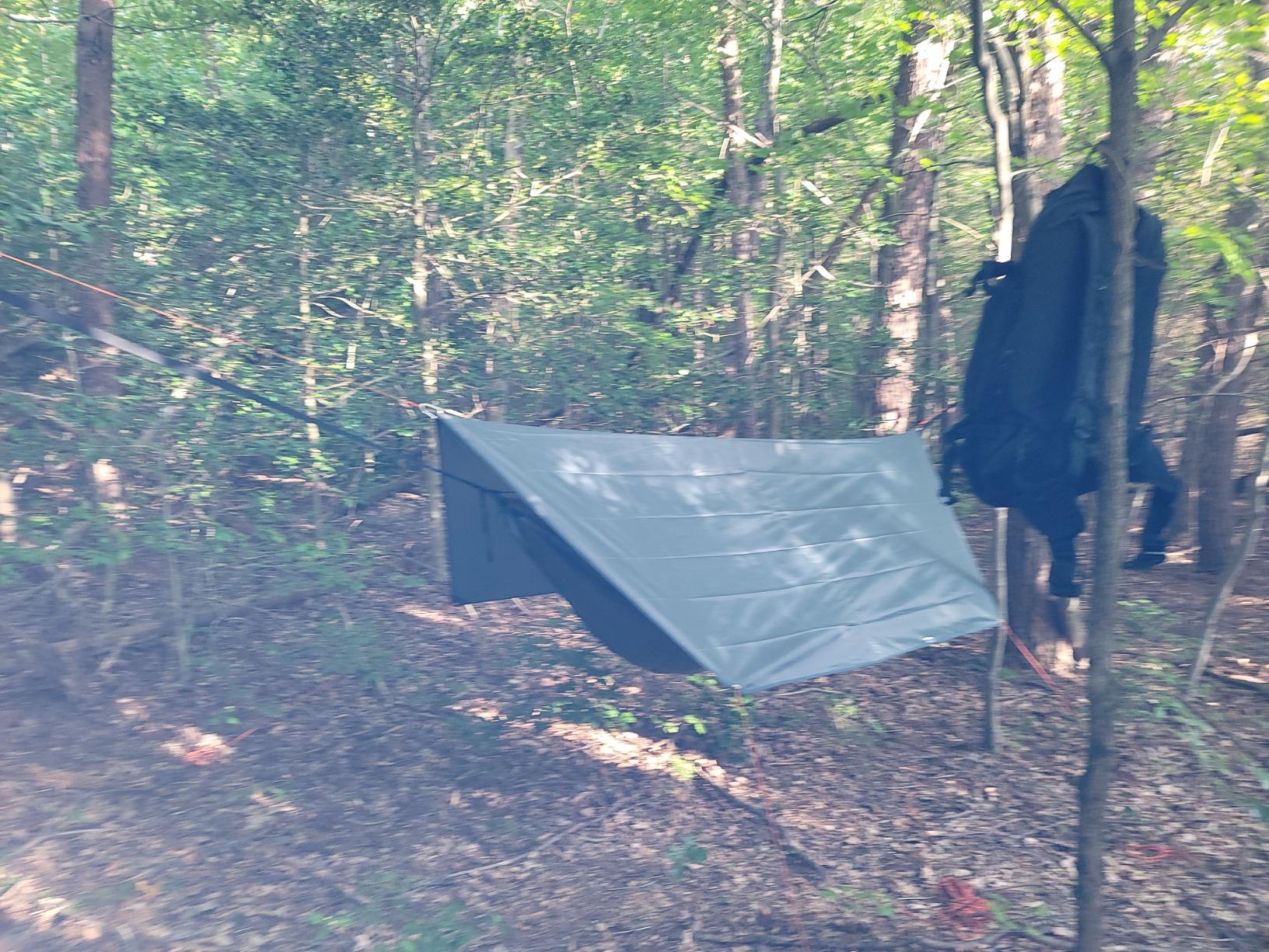 Azarxis Hammock Camping Tarp Rain Fly, Waterproof Tent Shelter Awning Sunshade Cloth Picnic Mat for Outdoor Hiking Beach Backpacking - Included Guy Lines & Stakes customer photo 2