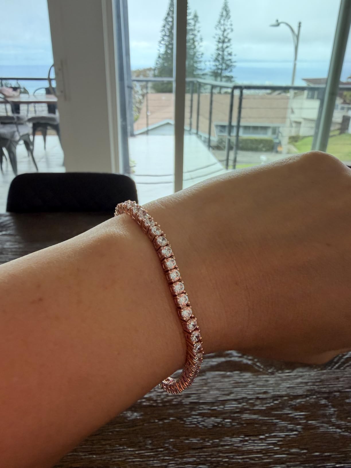 PAVOI 14K Gold Plated 3mm Cubic Zirconia Classic Tennis Bracelet | Gold Bracelets for Women customer photo 2