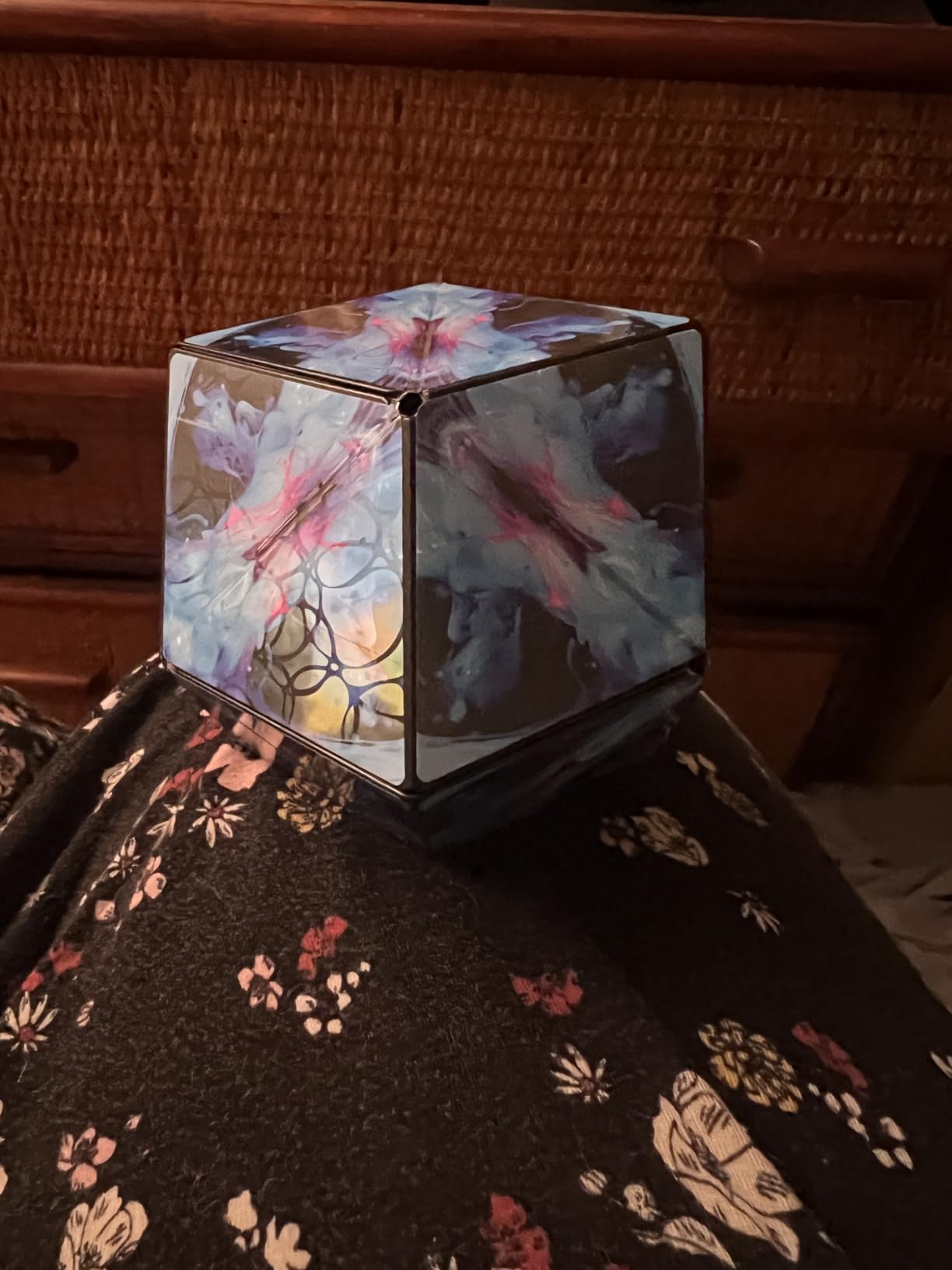 Shashibo Shape Shifting Box - Award-Winning STEM Fidget Toy with Ultra Strong Magnets - Puzzle Cube Transforms Into 100+ Shapes, Sensory Gift for Kids, Teens, and Adults (Blue Planet) customer photo 2