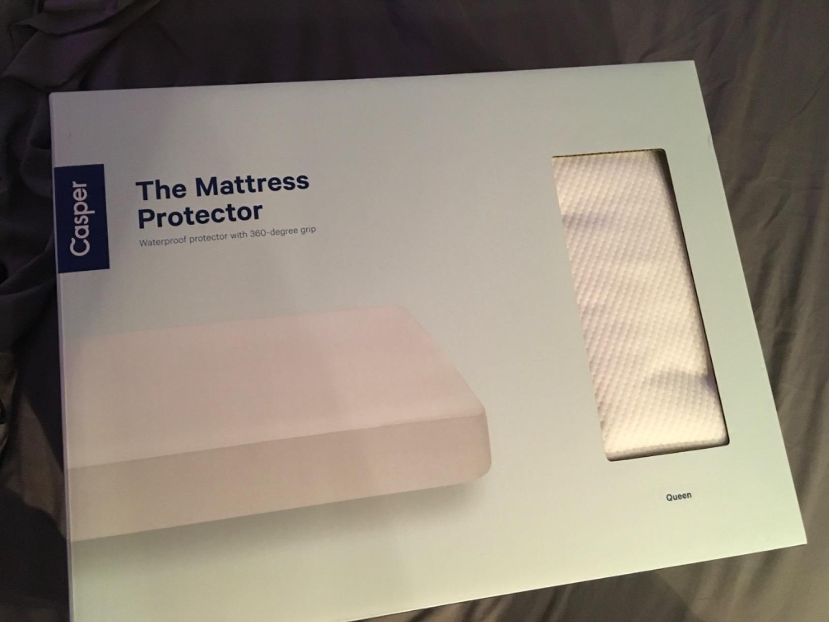 Casper Sleep Waterproof Mattress Protector, Queen, White customer photo 1