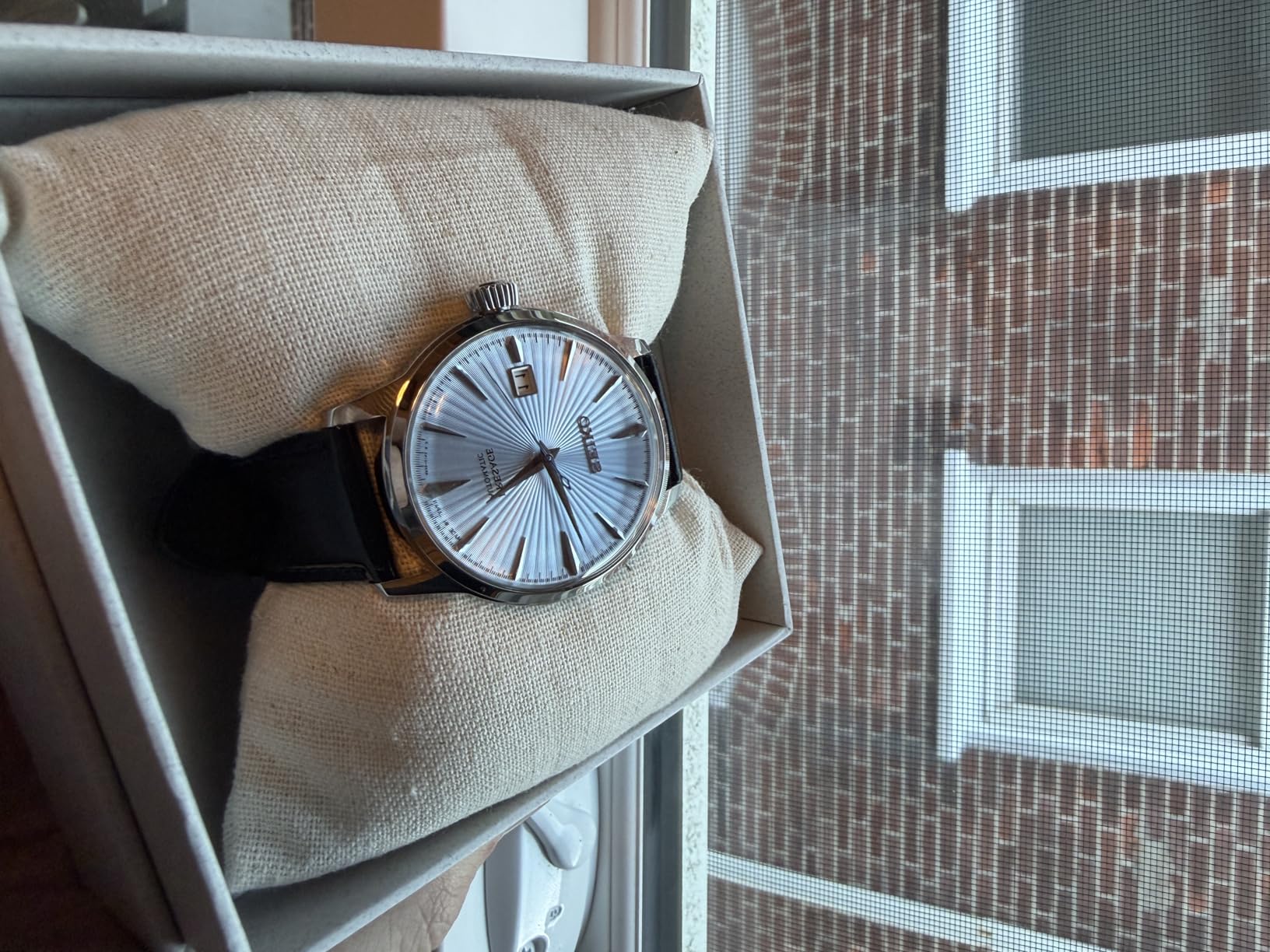 Automatic Watch for Men - Presage Cocktail Time - Patterned with Golden Numerals and Date Calendar, 50m Water-Resistant customer photo 1