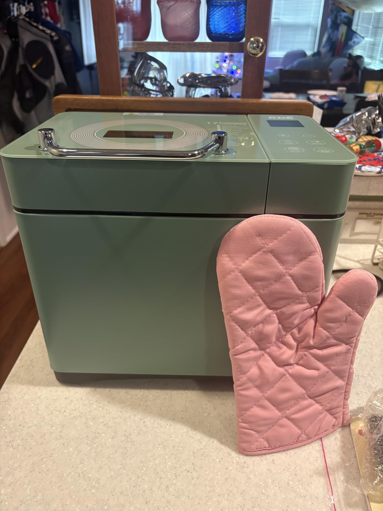 KBS Premium 2LB Convection Bread Maker Dual Heaters, 710W Stainless Steel 17-in-1 Bread Machine Healthy Ceramic Pan, Nut Dispenser, Touch Panel, 3 Loaf Sizes 3 Crust Colors, 15H Timer, Low Noise, Recipes customer photo 1