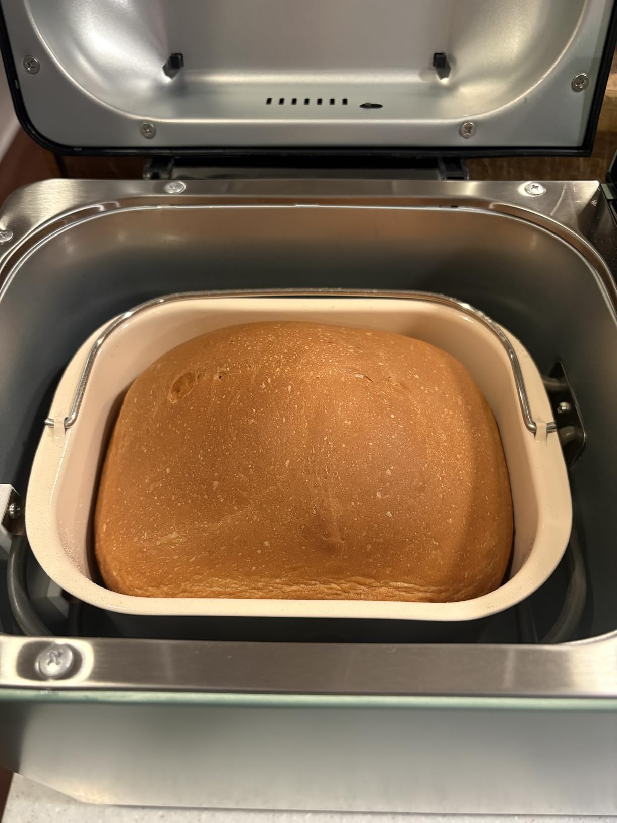 KBS Premium 2LB Convection Bread Maker Dual Heaters, 710W Stainless Steel 17-in-1 Bread Machine Healthy Ceramic Pan, Nut Dispenser, Touch Panel, 3 Loaf Sizes 3 Crust Colors, 15H Timer, Low Noise, Recipes customer photo 2