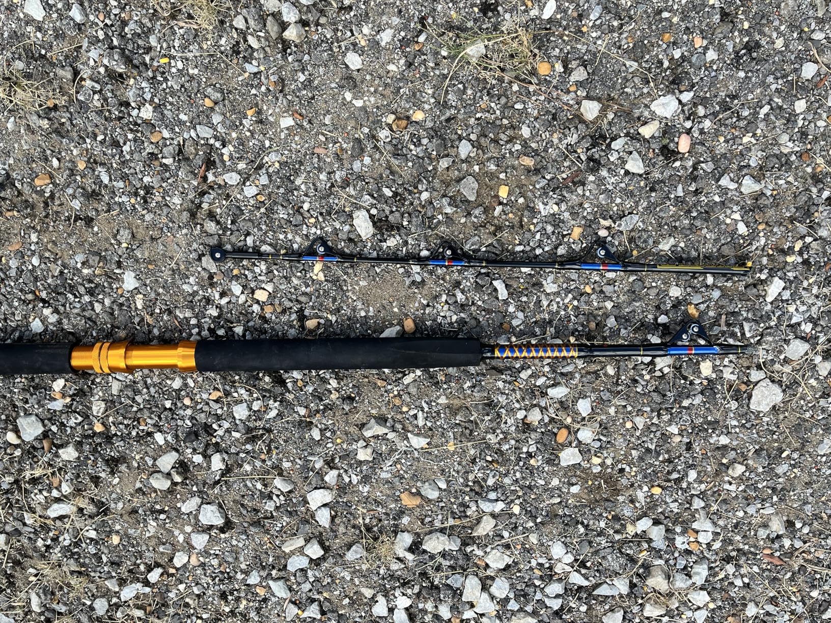 Fiblink Saltwater Fishing Trolling Rod 1 Piece/2 Piece Heavy Roller Rod Big Game Conventional Boat Fishing Pole with Roller Guides customer photo 1