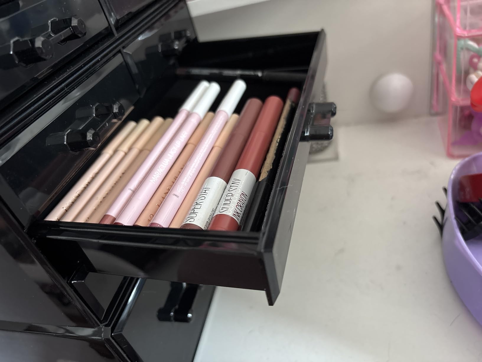 Readaeer Makeup Cosmetic Organizer Storage Drawers Display Boxes Case with 12 Drawers (White) customer photo 2